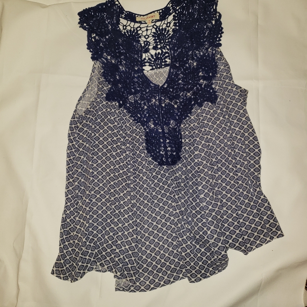 Flowing sleeveless blouse